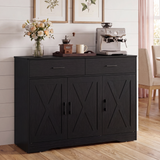 Homall Coffee Bar Cabinet, Freestanding Kitchen Sideboard Buffet Storage Cabinet with 2 Drawers & 3 Doors, Storage Cabinet with Adjustable Shelves for Dining Room Living Room