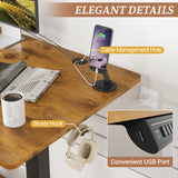 Homall Electric Standing Desk, Height Adjustable Desk with Memory Preset and Phone Stand, White
