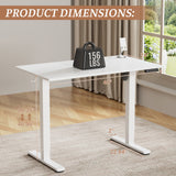 Homall Electric Standing Desk, 45”x24” Height Adjustable Desk with Memory Preset and Phone Stand