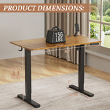 Homall Electric Standing Desk, 45”x24” Height Adjustable Desk with Memory Preset and Phone Stand