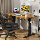 Homall Electric Standing Desk, Height Adjustable Desk with Memory Preset and Phone Stand, White