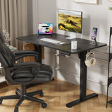 Homall Electric Standing Desk, Height Adjustable Desk with Memory Preset and Phone Stand, White