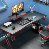 Homall Gaming Desk PC Computer Table Racing Style Home Office Desk Z Shaped Carbon Fiber Desktop Gamer Workstation with Monitor Stand Cup Holder and Headphone Hook