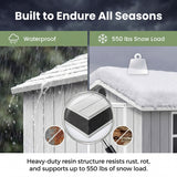 HOMALL 4x8ft White Resin Storage Shed, Lockable Heavy-Duty Garden Tool Shed with All-Weather Design for Yard & Patio