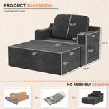 Homall Bean Bag Chaise Lounge Chair Indoor Cloud Couch Sofa Single Bed with Double Cup Holder for Bedroom