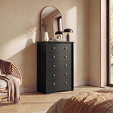 Homall 45'' Tall 5 Drawers Wooden Dresser for Bedroom, Modern Storage Chest of Drawers