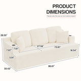 Homall Cloud Boneless Modern Couch Fluffy Group Sofas & Couches With two Cup Holder for Family