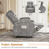 Homall Power Lift Recliner Chair Massage Designed Leathaire Fabric Single Sofa Specifically for Nursing