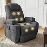 Homall 360° Swivel Rocking Recliner Massage Oversized Singal Sofa For Living Room Ergonomic High Backrest and Adjustable Recliner