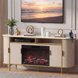 Homall Fireplace TV Stand for TVs up to 70 Inch, Modern Electric Fireplace TV Console, Media Entertainment Center with Storage Cabinets for Living Room