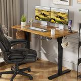 Homall Electric Standing Desk, Height Adjustable Desk with Memory Preset and Phone Stand, White