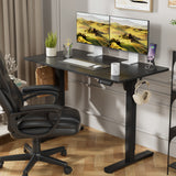 Homall Electric Standing Desk, Height Adjustable Desk with Memory Preset and Phone Stand, White