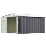 Homall 10x12 FT Metal Outdoor Storage Shed, Durable Steel Tool Storage Shed with Double Lockable Doors & 4 Air Vents, for Backyard, Garden, Patio, Brown