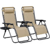 Lacoo Zero Gravity Chair Patio Outdoor Foldable Lawn Lounge Chair Reclining Chair with Adjustable Pillow Pack of 2