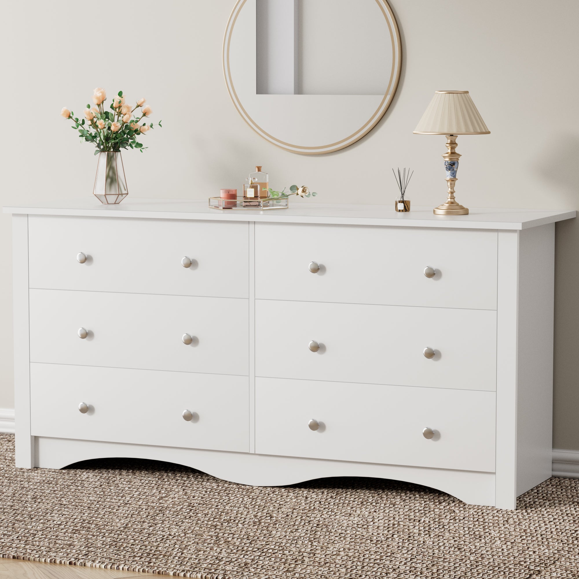 Homall Wood Dresser 6 Drawer Double Tier Dresser, Modern Wood Chest of homalldirect Homall Wood Dresser 6 Drawer Double Tier Dresser, Modern Wood Chest of homalldirect