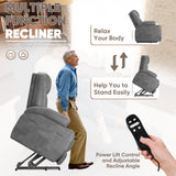 Homall power lift electric Massage recliner chair Oversized Single Sofa with Cup Holder for elderly,Black