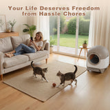 Homall Self-Cleaning Cat Litter Box with App Control, Safety Protection, WiFi, Automatic, Waste Bags