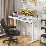 Homall Electric Standing Desk, Height Adjustable Desk with Memory Preset and Phone Stand, White