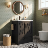 Homall 24'' Bathroom Vanity with Sink, Freestanding Bathroom Cabinet with 2 Door & 1 Drawer, Farmhouse Bathroom Vanity with Basin