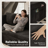 Homall L-Shape Modular Sectional Sofa Couches Cloud Memory Foam Sofa Deep Seat Upholstered Couches with Oversized Chaise for Living Room