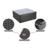 Homall 7 Pieces Patio Conversation Set Indoor Outdoor PE Rattan Wicker Furniture Sectional Sets with Cushions and Table, Beige