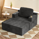 Homall Bean Bag Chaise Lounge Chair Indoor Cloud Couch Sofa Single Bed with Double Cup Holder for Bedroom