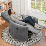 Homall 360° Swivel Nursery Recliner Power Swivel Rocker Recliner Chairwith 2 Pillows Comfy High Back Adult Glider Rocker for Living Room