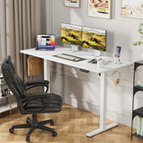 Homall Electric Standing Desk, Height Adjustable Desk with Memory Preset and Phone Stand, White
