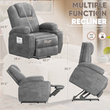 Homall power lift electric Massage recliner chair Oversized Single Sofa with Cup Holder for elderly,Black