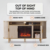 Homall Fireplace TV Stand for TVs up to 70 Inch, Modern Electric Fireplace TV Console, Media Entertainment Center with Storage Cabinets for Living Room