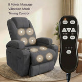 Homall 360° Swivel Rocking Recliner Massage Oversized Singal Sofa For Living Room Ergonomic High Backrest and Adjustable Recliner