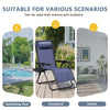 Lacoo 2 Zero Gravity Chair Patio Outdoor Foldable Lawn Lounge Chair Reclining Chair with Adjustable Pillow for Graden, Patio,Beach , Blue