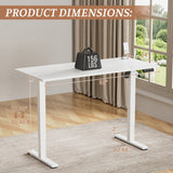 Homall Electric Standing Desk, Height Adjustable Desk with Memory Preset and Phone Stand, White