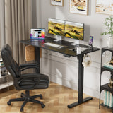 Homall Electric Standing Desk, Height Adjustable Desk with Memory Preset and Phone Stand, White