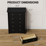 Homall 45'' Tall 5 Drawers Wooden Dresser for Bedroom, Modern Storage Chest of Drawers