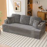 Homall Cloud Boneless Modern Couch Fluffy Group Sofas & Couches With two Cup Holder for Family