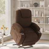 Homall Power Lift Recliner with Eight Vibrating Massages Ergonomic Single Sofa with Side Pocket and Soft Corduroy for Elderly