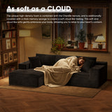 Homall L-Shape Modular Sectional Sofa Couches Cloud Memory Foam Sofa Deep Seat Upholstered Couches with Oversized Chaise for Living Room