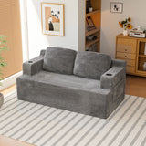 Homall Cloud Boneless Corduroy Sofa Loveseat Double-seater Couch Lounge Floor Chair for Bedroom
