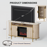 Homall Fireplace TV Stand for TVs up to 70 Inch, Modern Electric Fireplace TV Console, Media Entertainment Center with Storage Cabinets for Living Room