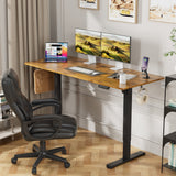 Homall Electric Standing Desk, Height Adjustable Desk with Memory Preset and Phone Stand, White