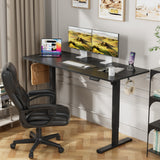 Homall Electric Standing Desk, Height Adjustable Desk with Memory Preset and Phone Stand, White