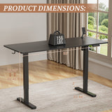 Homall Electric Standing Desk, Height Adjustable Desk with Memory Preset and Phone Stand, White
