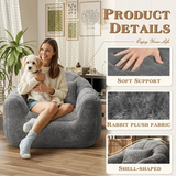 Homall Giant Bean Bag Chairs Fillers Cloud Couch Sofa With Armrests Large Lazy Bean Bag Chair for Gaming, Reading,Gray