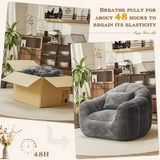 Homall Giant Bean Bag Chairs Fillers Cloud Couch Sofa With Armrests Large Lazy Bean Bag Chair for Gaming, Reading,Gray