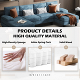 Homall Modern U-Shape Sectional Sofa, Chenille Fabric Modular Couch, 4 Seat Oversized Sofa with Chaise for Living Room