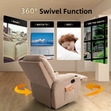 Homall Swivel Rocker Recliner with Massage
