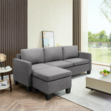 Homall Suede L-Shape Sectional Sofa Sofa for Living Room, Light Gray