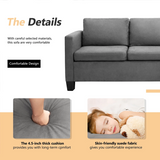 Homall Suede L-Shape Sectional Sofa Sofa for Living Room, Light Gray