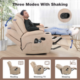 Homall Swivel Rocking Recliner Chair Massage Fabric 360 Swivel Rocker Recliner Living Room Chair Home Theater Seating